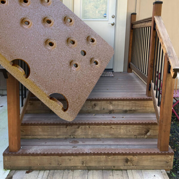 Chestnut Brown non-slip stair nosings by HandiTreads