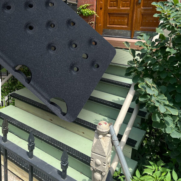 Obsidian Black non-slip stair nosings by HandiTreads