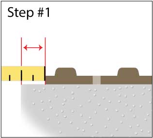 Handi-Treads installation on concrete-Step 1-measure