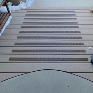 Java Brown Deck Treads on Trex ramp