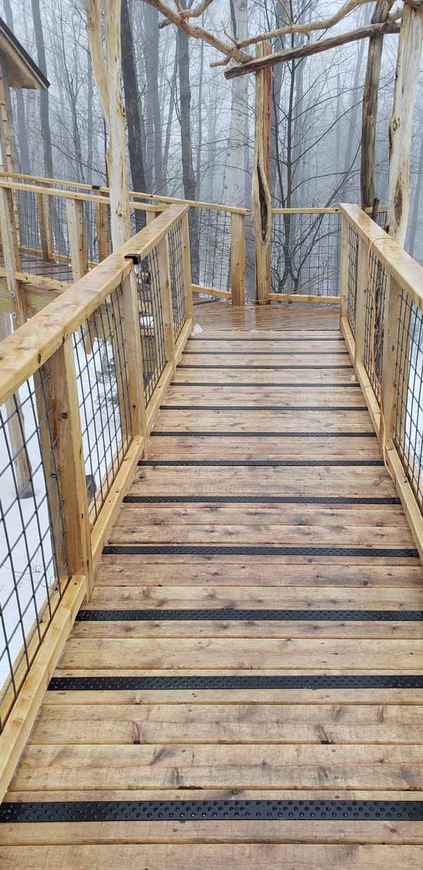 Black Deck Treads on Natural Wood Ramp