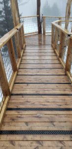 Black Deck Treads on Natural Wood Ramp
