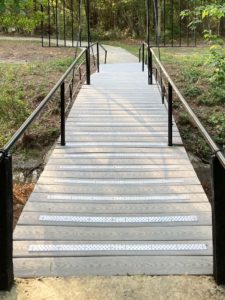 Aluminum Non-slip Deck Treads on treated wood ramp/bridge