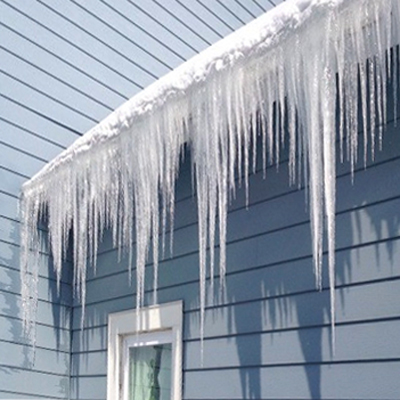 icicles melt and cause ice on steps and porches
