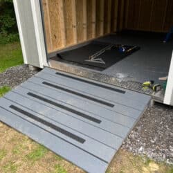 Obsidian Black Ramp Tread are perfect forr ramp into shed