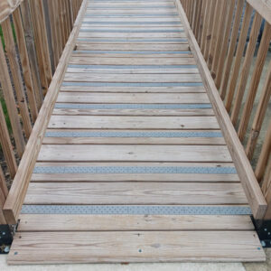 ”I installed on my ramp to my mobile home. Installation was easy. These treads are excellent in wet slippery weather and snow is easy to shovel. Wheelchairs roll easily over the treads. I got compliments from neighbors and family!