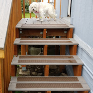 ”I absolutely love these on my porch. The Treks is so icy when it gets cold out and these treads make it so I can safely go up and down my stairs.