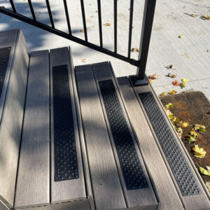 "Here are the treads installed on the back deck stairs. They work great!!"