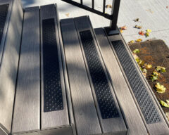 "Here are the treads installed on the back deck stairs. They work great!!"