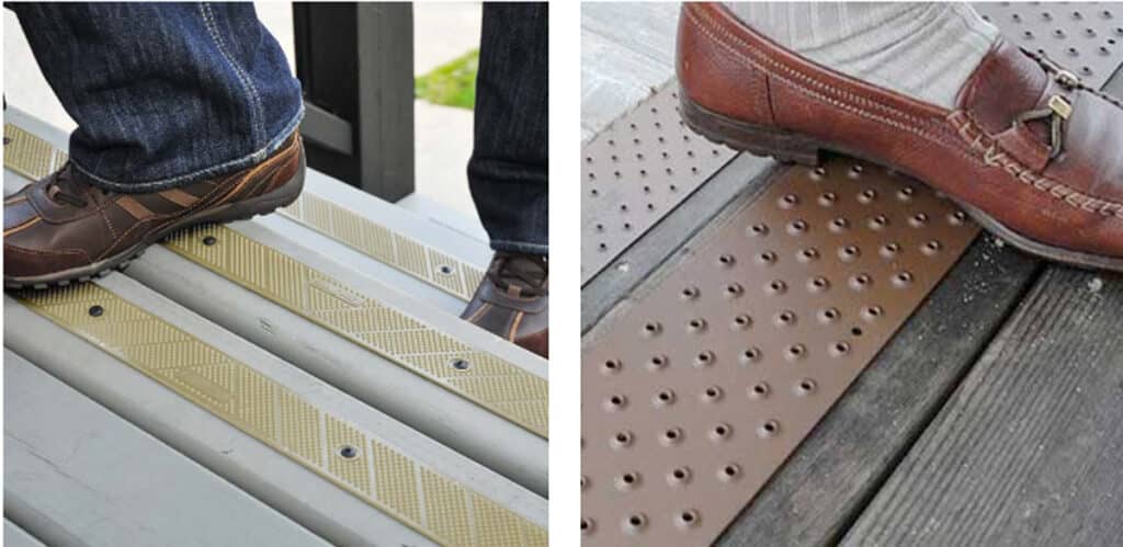 Which is better for slippery outdoor stairs?